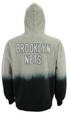 FISLL NBA Men's Brooklyn Nets Black Dipdye Hoodie, Gray