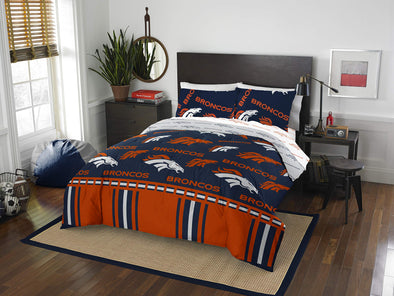 Northwest NFL Denver Broncos Rotary Queen Bed in Bag Set