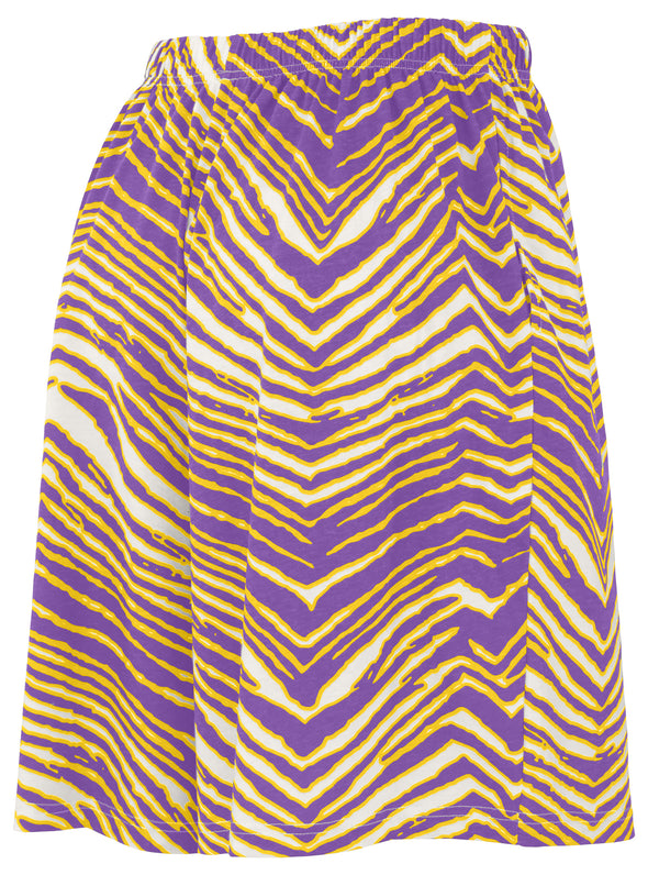 Zubaz NFL Adult Unisex Z88 Zebra Short for Men and Women, Minnesota Vikings