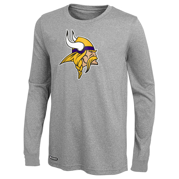 Outerstuff NFL Men's Minnesota Vikings Primary Stadium Logo Long Sleeve Tee