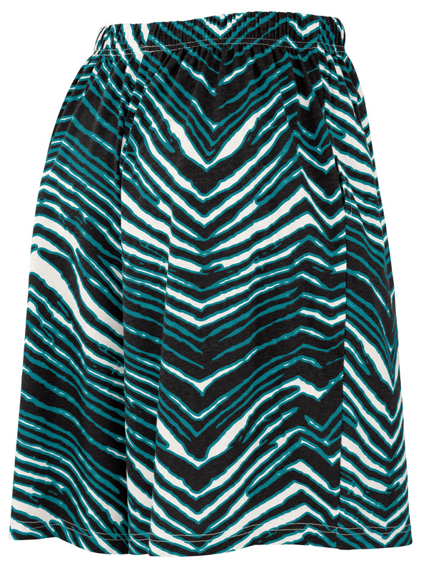 Zubaz NFL Adult Unisex Z88 Zebra Short for Men and Women, Jacksonville Jaguars