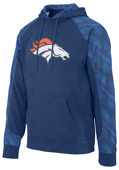 Zubaz NFL Men's Denver Broncos Elevated Logo Viper Hoodie