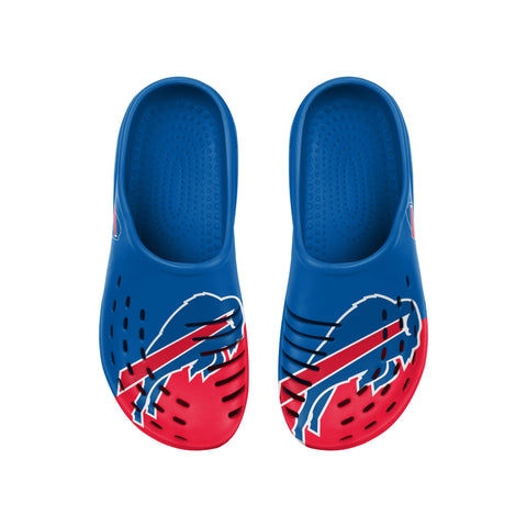 FOCO NFL Men's Buffalo Bills 2023 Colorblock Big Logo Clog