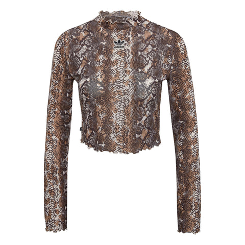 Adidas Women's Snake Print Mesh Top