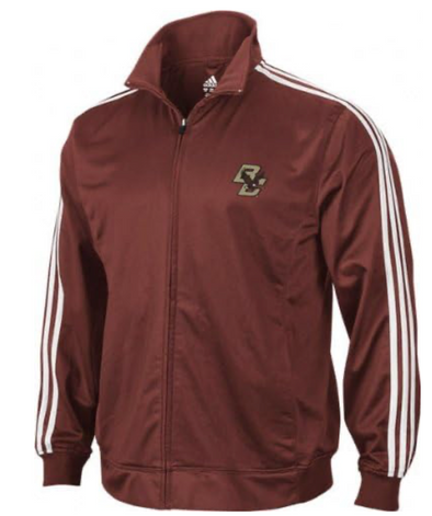 Boston College Eagles Adidas Men's Maroon 3-Stripe Track Jacket, Large