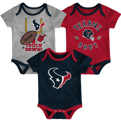 Outerstuff NFL Infant Houston Texans Champ 3-Pack Bodysuit