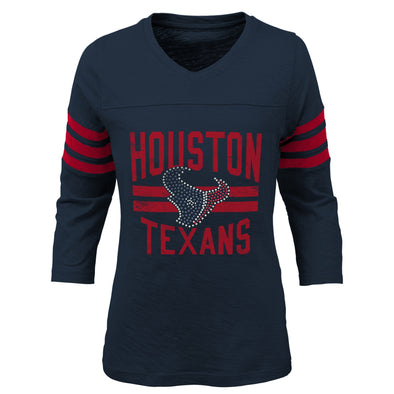 Outerstuff NFL Youth Girls Houston Texans Field Day 3/4 Sleeve Tee