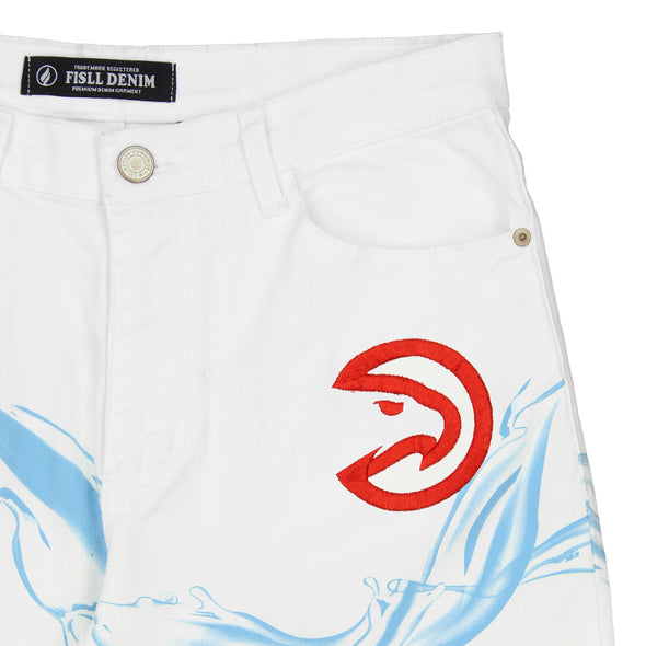 FISLL NBA Men's Atlanta Hawks Distressed Denim Jeans