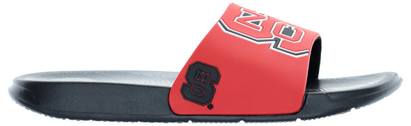 FOCO NCAA Men's NC State Wolfpack Cropped Big Logo Raised Slides