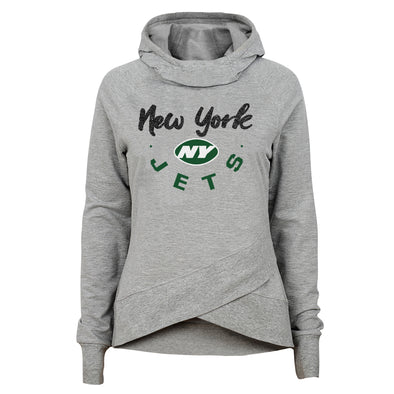 Outerstuff NFL Youth Girls New York Jets Charge Legend Funnel Neck Hooded Sweatshirt
