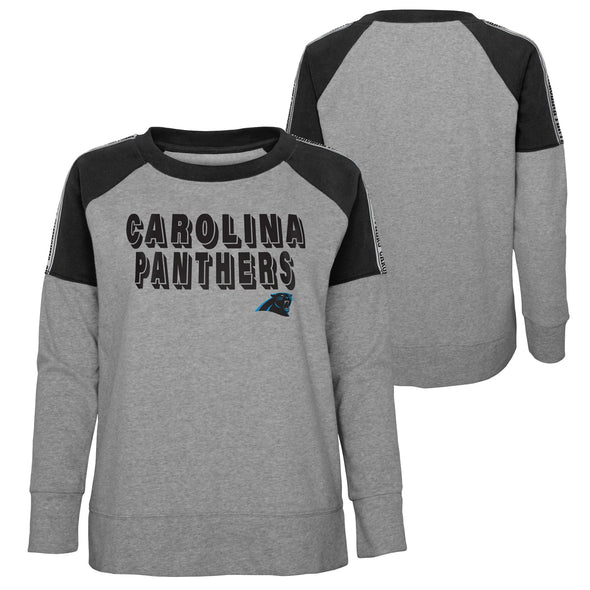 Outerstuff NFL Youth Girls Carolina Panthers Long Sleeve Terry Top Shirt