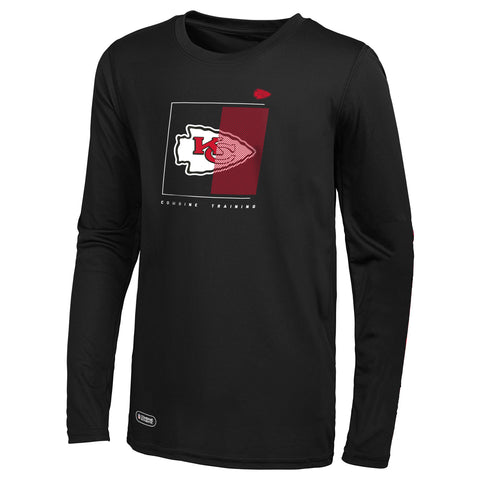 Outerstuff NFL Men's Kansas City Chiefs Too Tough Long Sleeve Dri-Tek T-Shirt
