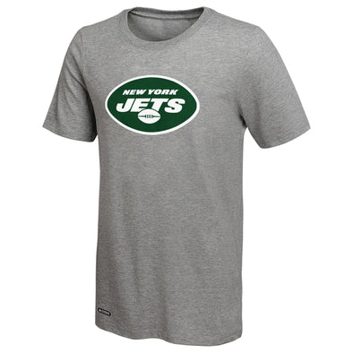 Outerstuff NFL Men's New York Jets Primary Stadium Logo Tee, Grey