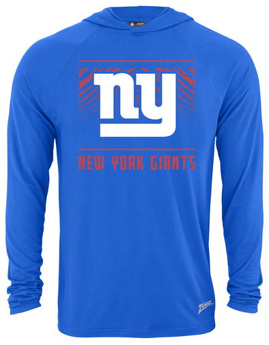 Zubaz NFL Men's Light Weight Team Color Hoodie, Alternate Tunnel Logo, New York Giants