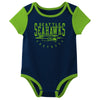 Outerstuff NFL Infant Unisex Seattle Seahawks Variety 3-Pack Set