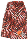 Zubaz NFL Adult Unisex Z88 Zebra Short for Men and Women, Cleveland Browns