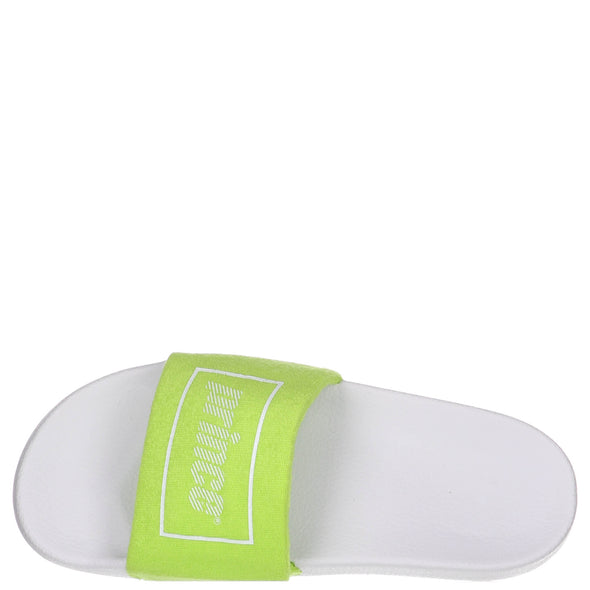 Prince Men's PALMS Slides Sandals, White-Neon