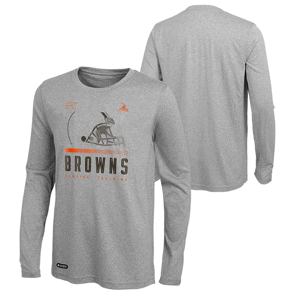 Outerstuff NFL Men's Cleveland Browns Red Zone Long Sleeve T-Shirt Top