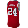 Original Retro Brand NCAA Men's Fresno State Bulldogs #24 Paul George Tackle Twill Jersey, Red