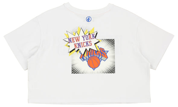 FISLL NBA New York Knicks Women's Comic Book Crop Tee Shirt
