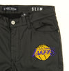 FISLL NBA Men's Los Angeles Lakers Waxed Jeans, Black