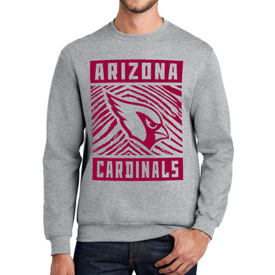 Zubaz NFL Men's Arizona Cardinals Athletic Crew Neck Sweatshirt W/ Zebra Graphic