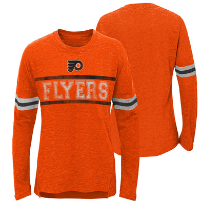 Outerstuff NHL Youth Girls Philadelphia Flyers Pacesetter Long Sleeve T-Shirt