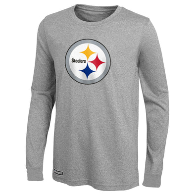 Outerstuff NFL Men's Pittsburgh Steelers Primary Stadium Logo Long Sleeve Tee