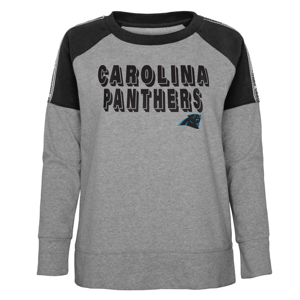 Outerstuff NFL Youth Girls Carolina Panthers Long Sleeve Terry Top Shirt