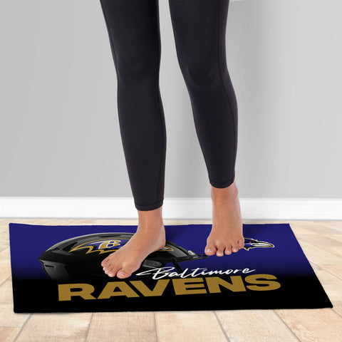 Northwest NFL Baltimore Ravens Headspace Washable Area Floor Rug, 20" x 32"
