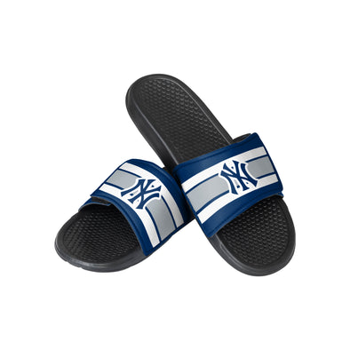FOCO MLB Youth New York Yankees Stripe Legacy Sport Slides