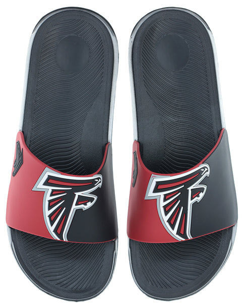 FOCO NFL Men's Atlanta Falcons Cropped Big Logo Raised Slides
