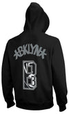 FISLL NBA Men's Brooklyn Nets Fleece Zip Up Hoodie, Black