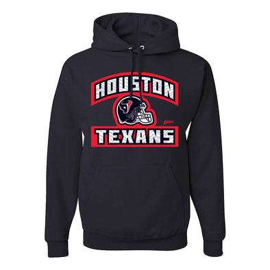 Zubaz NFL Houston Texans Unisex Pullover Fleece Hoodie for Adult Men and Women, Z2T Helmet Outline, Black