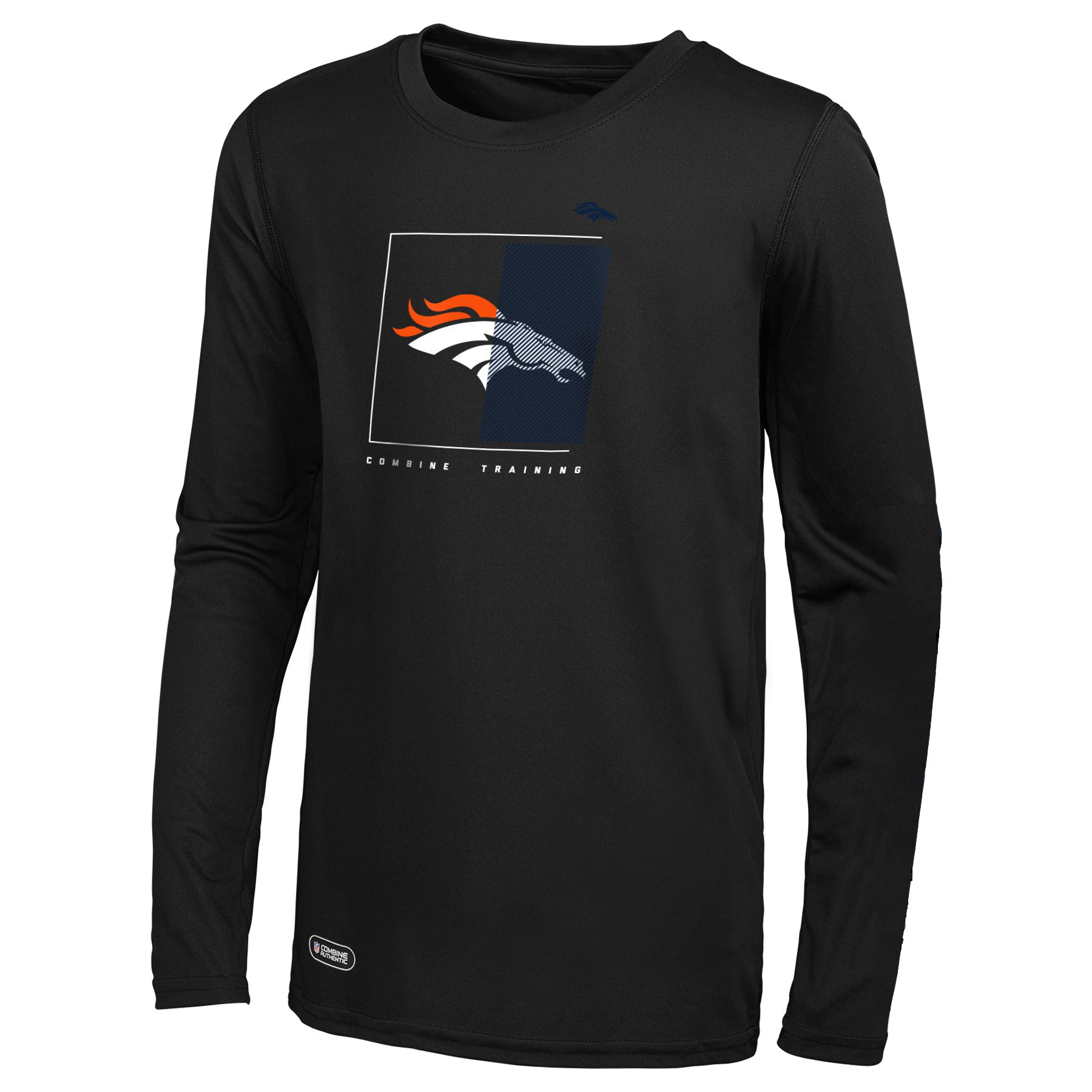 Outerstuff NFL Men s Denver Broncos Too Tough Long Sleeve Dri Tek T Sh Fanletic