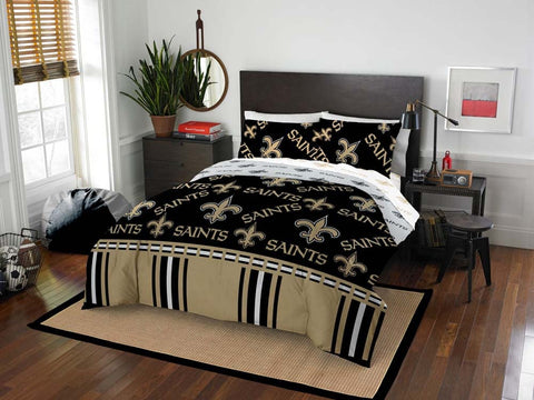 Northwest NFL New Orleans Saints Rotary Bed In A Bag Set, Queen
