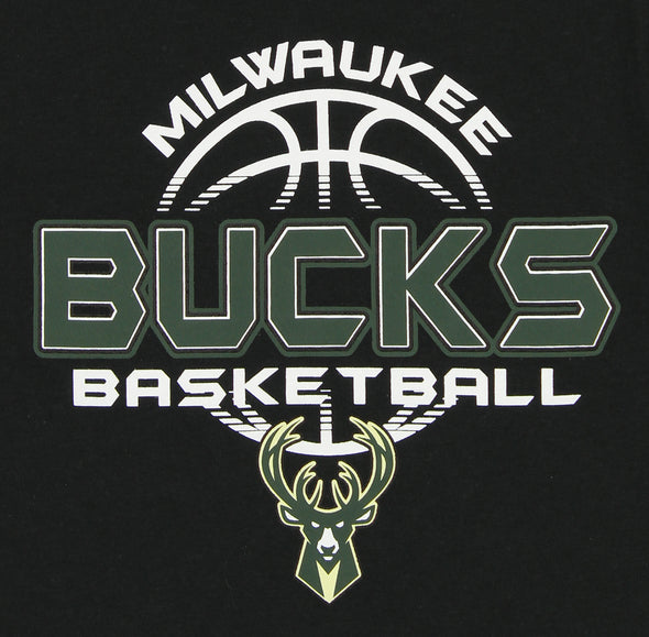 Outerstuff NBA Toddler Milwaukee Bucks Short Sleeve Tee, Black