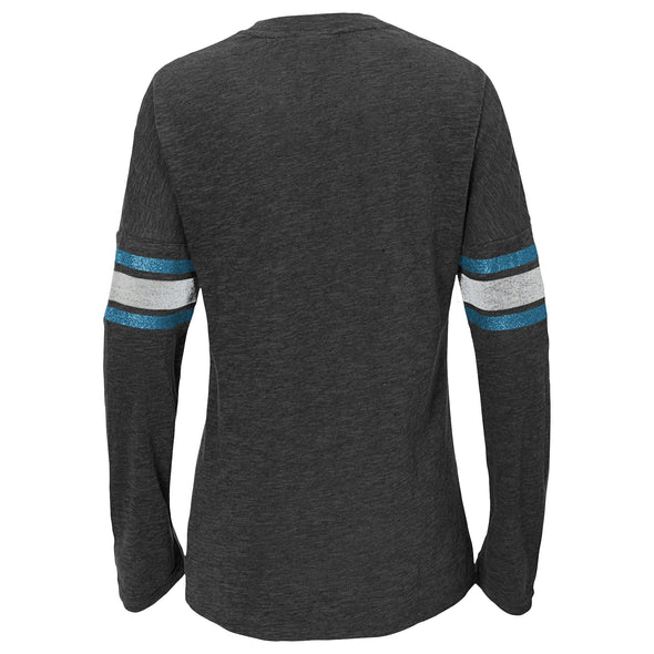 Outerstuff NFL Youth Girls Carolina Panthers Team Captain Long Sleeve T-Shirt