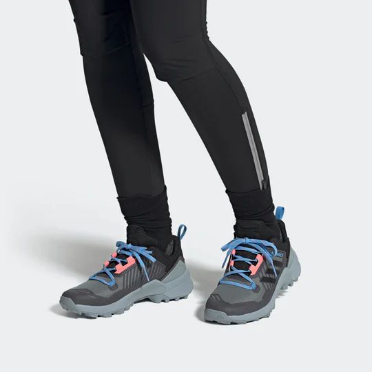 Adidas Women's Terrex Swift R3 Gore-Tex Hiking Shoes, Magic Grey/Core Black/Acid Red