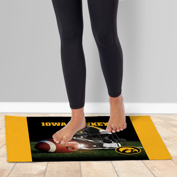 Northwest NCAA Iowa Hawkeyes Gameday Washable Area Floor Rug, 20" x 32"