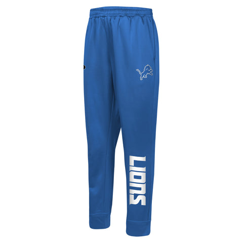 Outerstuff NFL Men's Detroit Lions Side Line Elastic Tech Joggers