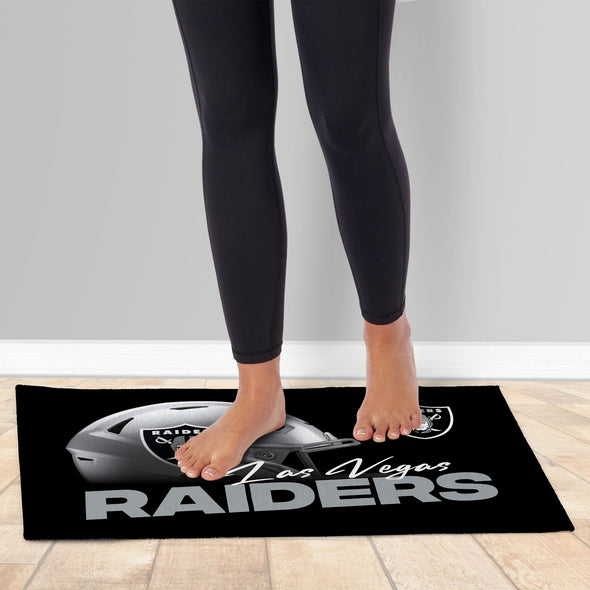 Northwest NFL Las Vegas Raiders Headspace Washable Area Floor Rug, 20" x 32"