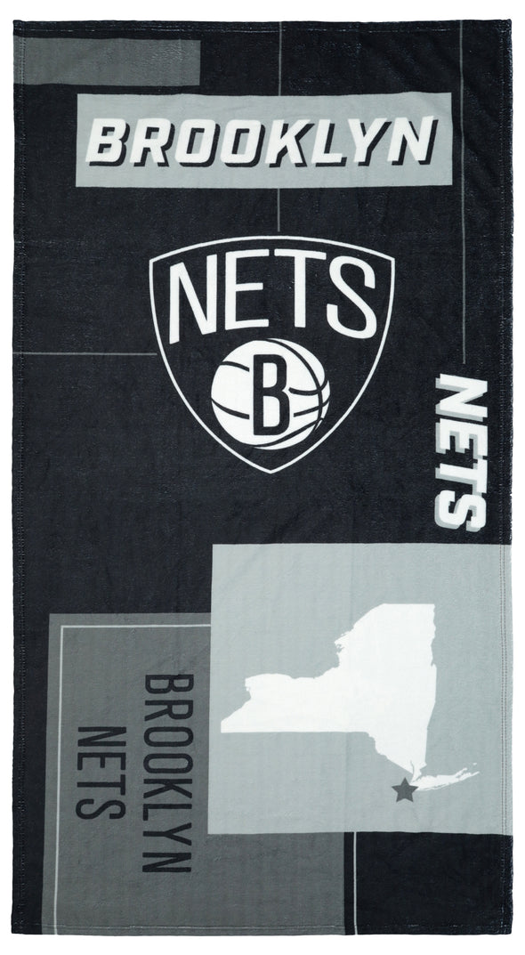 Northwest NBA Brooklyn Nets State Line Beach Towel, 30x60