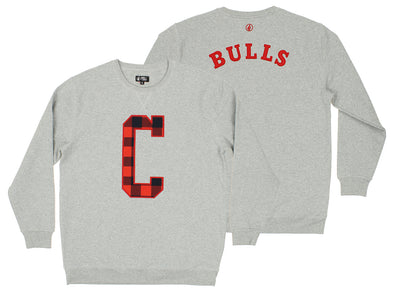 FISLL NBA Men's Chicago Bulls Sweatshirt Top, Gray