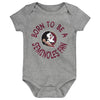 Outerstuff NCAA Infant Unisex Florida State Seminoles Born to Be 3-Pack Bodysuit Set
