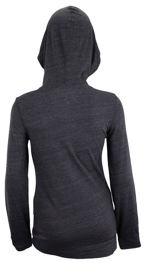 Reebok NFL Women's New York Jets Full Zip Up Hoodie, Dark Grey