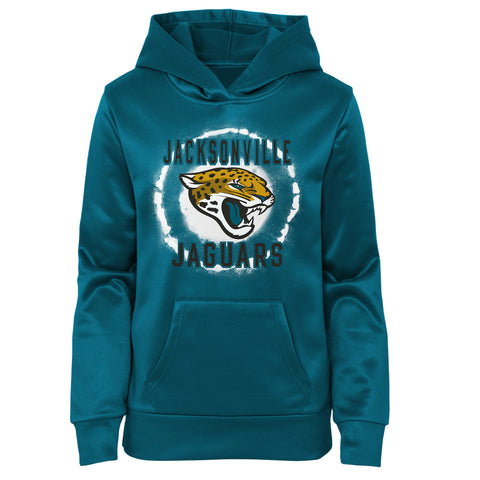 Outerstuff NFL Youth Girls Jacksonville Jaguars Paint Blast Team Hoodie, Teal
