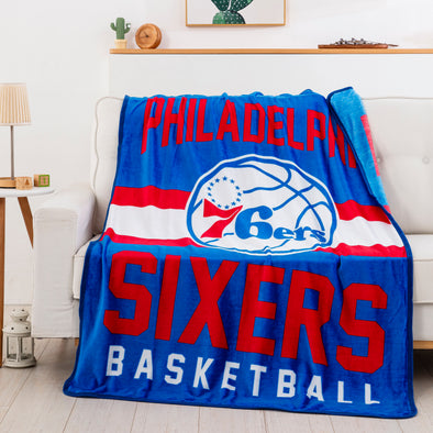 Northwest NBA Philadelphia 76Ers Singular Silk Touch Throw Blanket, 45 X 60