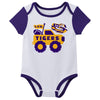 Outerstuff NCAA Infant Unisex LSU Tigers Variety 3-Pack Bodysuit Set
