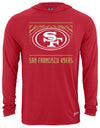 Zubaz NFL Men's Light Weight Team Color Hoodie, Alternate Tunnel Logo, San Francisco 49ers